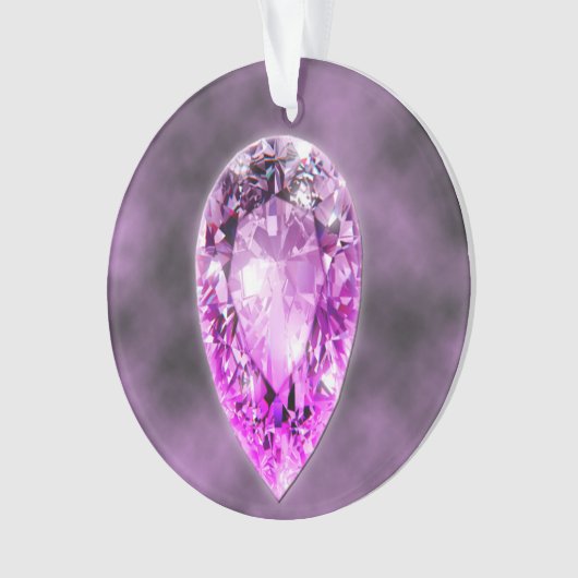 Amethyst Edelstein-Verzierung Ornament (Vorderseite)