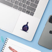 Amethyst-Elixier Aufkleber (Laptop mit iPhone)