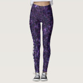 Amethyst Encantation Lila Blue CUSTOM TEXT Leggings (Vorderseite)