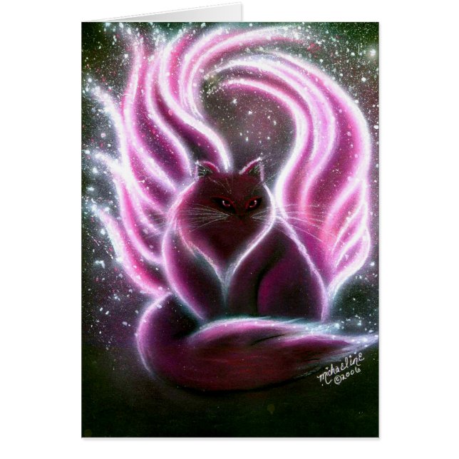 Amethyst Fairy Cat Card (Vorne)