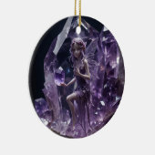 Amethyst Fairy Crystal Keramik Ornament (Rechts)