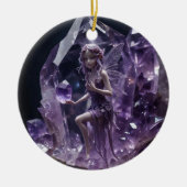 Amethyst Fairy Crystal Keramik Ornament (Vorne)