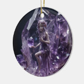 Amethyst Fairy Crystal Keramik Ornament (Links)