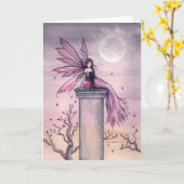 Amethyst Fantasie-feenhafte leere Gruß-Karte Karte (Gelbe Blume)