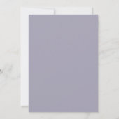 Amethyst-Farbene Hochzeit mit Gemalten Blättern Einladung (Rückseite)