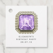 Amethyst Februar Birthstone Geschenkanhänger (Vorderseite)