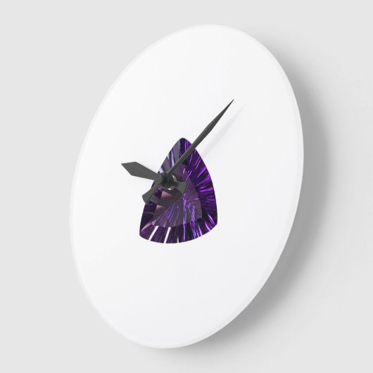 Amethyst, Februar Birthstone Lila Große Wanduhr (Winkel)