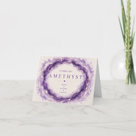 Amethyst Februar Geburtsstein Dankeskarte
