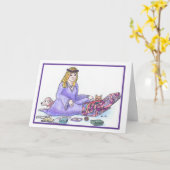 Amethyst - Februar Geburtstag Karte (Gelbe Blume)