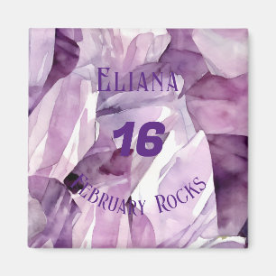 Amethyst Februar Geburtstagsfeier Eigeninitiative Magnet