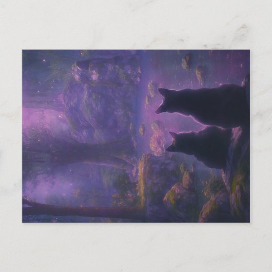 Amethyst Forest Feiertagspostkarte (Vorderseite)