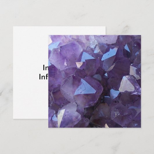 Amethyst Foto Blank Einladung (Vorne/Hinten)
