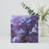 Amethyst Foto Blank Einladung (Stehend Vorderseite)