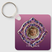 Amethyst-Foto Schlüsselanhänger (Vorderseite)