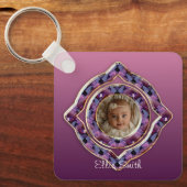 Amethyst-Foto Schlüsselanhänger (Vorderseite)
