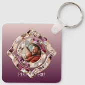 Amethyst-Foto Schlüsselanhänger (Rückseite)