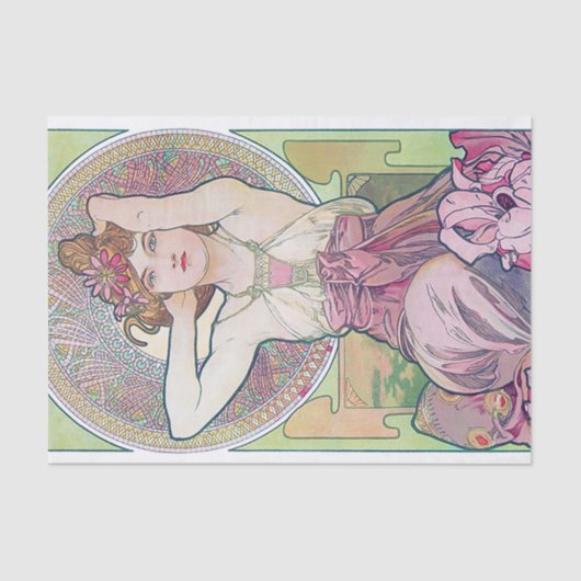 Amethyst (Four Jewels), Alphonse Mucha Seidenpapier (Vorderseite)