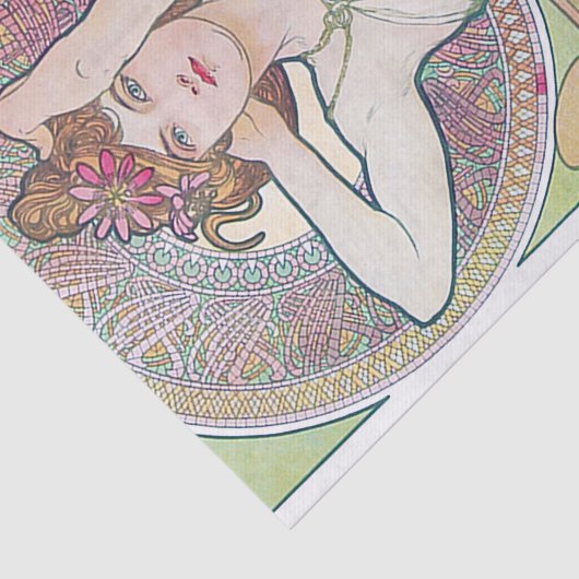 Amethyst (Four Jewels), Alphonse Mucha Seidenpapier (Ausschnitt)