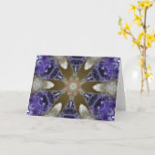Amethyst Freuden-Kristall-Mandala Karte (Gelbe Blume)