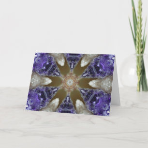 Amethyst Freuden-Kristall-Mandala Karte