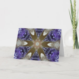 Amethyst Freuden-Kristall-Mandala Karte