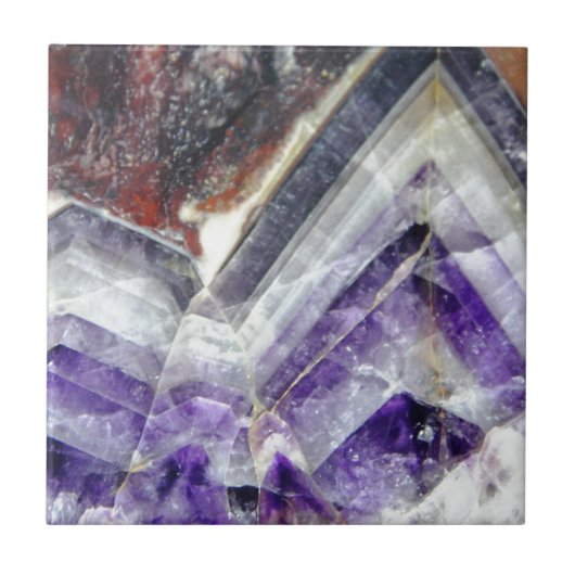 Amethyst Gebirgsquarz Fliese (Vorderseite)