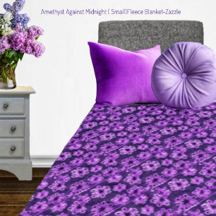 Amethyst gegen Mitternacht Fleecedecke