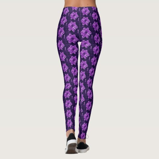 Amethyst gegen Mitternacht Leggings (Rückseite)