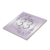 Amethyst Gem & Glitzer 33. Hochzeitstag Fliese (Seite)