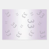 Amethyst Gem & Glitzer 33. Hochzeitstag Geschenkpapier Set (Vorderseite)