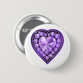 Amethyst Gem Herz Button (Vorne & Hinten)