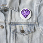 Amethyst Gem Herz Button (Beispiel)