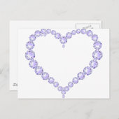 Amethyst Gem Herz Postkarte (Vorne/Hinten)