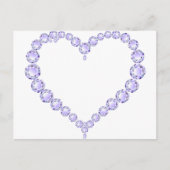 Amethyst Gem Herz Postkarte (Vorderseite)