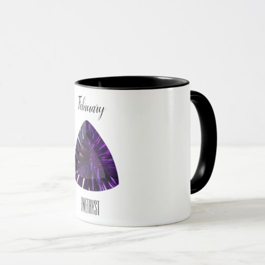 Amethyst Gem Lila Coffee Tasse Februar Birthstone (VorderseiteRechts)