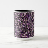 Amethyst Gemstone Crystal Print Tasse (Zentrum)