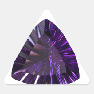 Amethyst Gemstone Dreieckiger Aufkleber