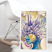 Amethyst Gemstone Fantasy Feminist Abstrakt Art