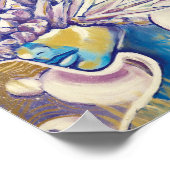 Amethyst Gemstone Fantasy Feminist Abstrakt Art Poster (Ecke)