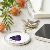 Amethyst Gemstone, Februar Birthstone, Lila Schlüsselanhänger (Seite)