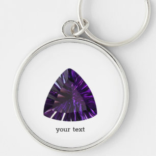 Amethyst Gemstone, Februar Birthstone, Lila Schlüsselanhänger