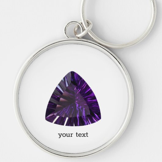 Amethyst Gemstone, Februar Birthstone, Lila Schlüsselanhänger (Vorne)