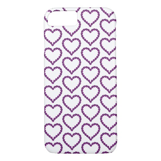 Amethyst Gemstone Herz Lila Case-Mate iPhone Hülle (Rückseite)