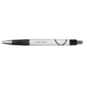 Amethyst Gemstone Herz Lila Kugelschreiber (Vorderseite)