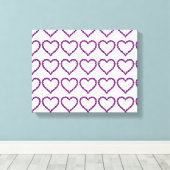 Amethyst Gemstone Herz Lila Leinwanddruck (Insitu (Holzboden))