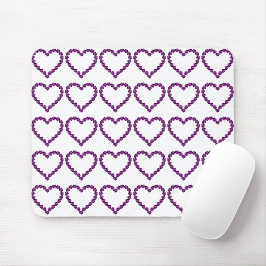 Amethyst Gemstone Herz Lila Mousepad (Mit Mouse)
