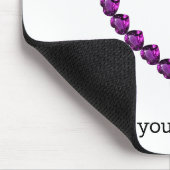 Amethyst Gemstone Herz Lila Mousepad (Ecke)