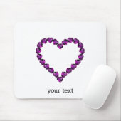Amethyst Gemstone Herz Lila Mousepad (Mit Mouse)