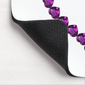 Amethyst Gemstone Herz Lila Mousepad (Ecke)
