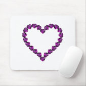 Amethyst Gemstone Herz Lila Mousepad (Mit Mouse)